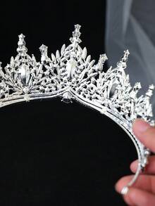 1 pieza Corona nupcial con cristales, accesorio de reina y princesa, adecuado para baile, fiesta, concurso de belleza, cumpleaños - Multicolor - Ver 5