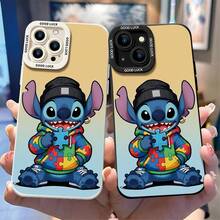 Disney Lilo & Stitch Phone Case - Puzzle-Themed Stitch In A Colorful Hoodie, On A Pastel Gradient Background. Compatible With IPhone 17, 16, 15, 14, 13, 12, 11 Pro Series And Galaxy S22, S23, S24, S25 Models, Ideal For Birthdays, Holidays, Anniversaries, Graduation Gifts, Or Any Special Occasion. - Black - View 3