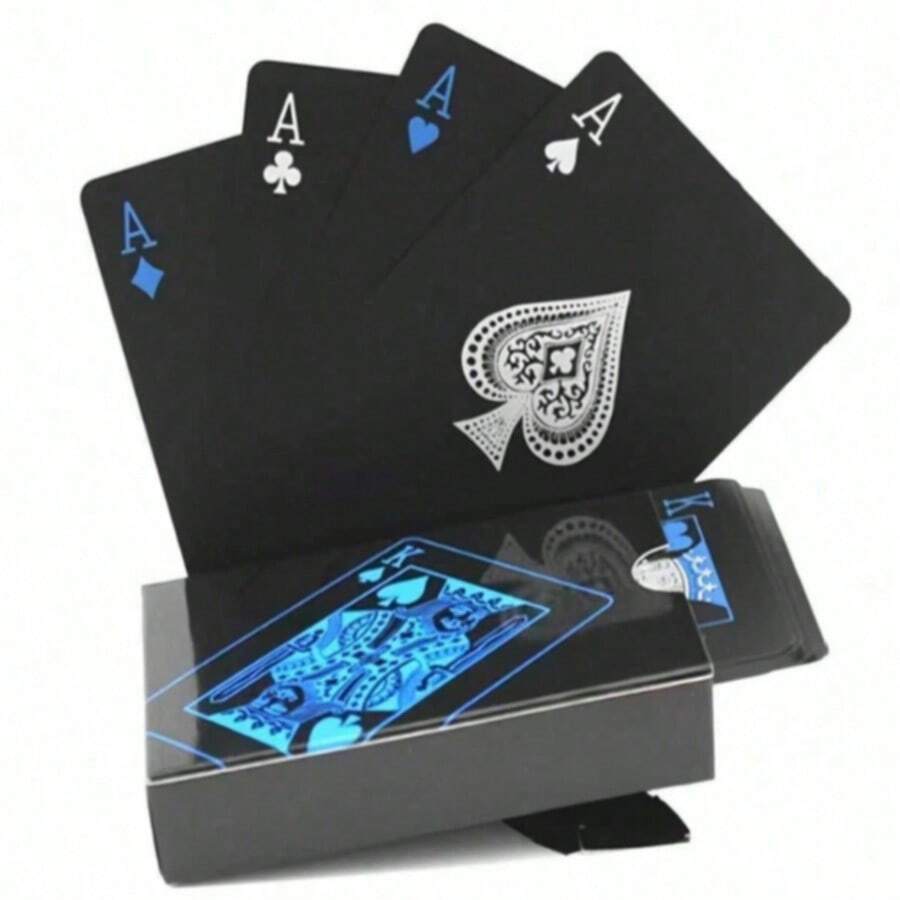 A Set Of 54 Waterproof And Flexible Playing Cards, With A Box And Cool Design, Perfect For Parties, Games, Gifts, And Celebrations - Multicolor - View 1