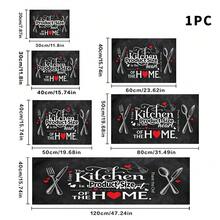 1pc Dish Drying Mat, Coffee Machine Mat, Polyester Fiber Absorbent Mat, Blackboard Style Design, Printed With Kitchen Theme Slogan And Utensils, Heart Pattern, Durable And Highly Absorbent, Suitable For Dining Table, Cafe And Other Scenes, Multi-Purpose Drainage Mat, Home Gift, Tabletop Decor - XYLSD-508 - View 11