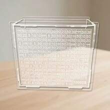 1pc Acrylic Piggy Bank With Target Number, Suitable For Home Savings Plan, Desktop Decor, Ideal Gift For Friends - Clear - View 5