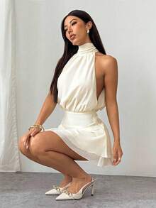 Women Midi Dresses - Bordeaux - View 8