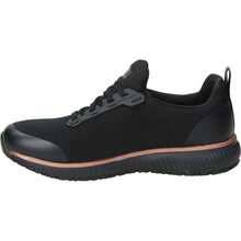 Skechers سكيتشرز | حذاء عمل سكيتشرز سكواد SR للنساء - حذاء عمل أسود - حذاء رياضي سهل الارتداء - مريح - مثالي للوقوف - موديل 77222EC-BKRG - الأسود - مشاهدة 4