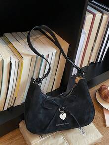 Tas Tangan Pita Terbaru untuk Wanita, Tas Bahu Serbaguna yang Modis - Hitam - View 9