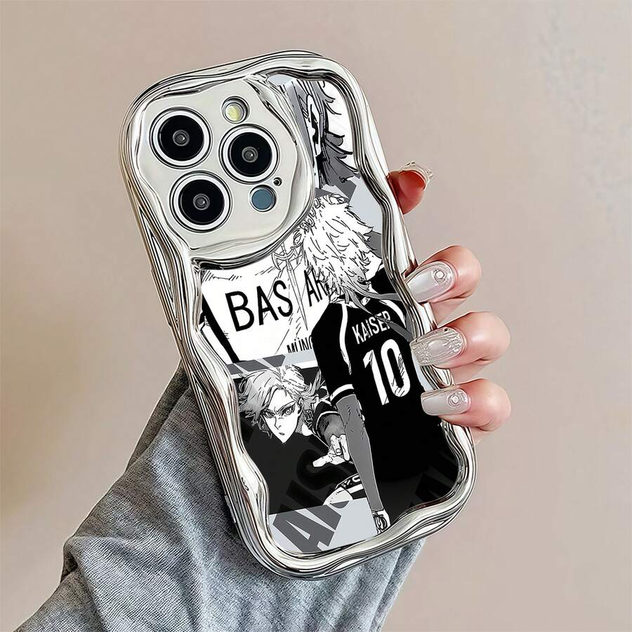 Collage de Kaiser en blanco y negro y azulfunda de teléfono Fundas compatibles con ,Apple,VIVO,OPPO,,, y Honor.Fabricadas en silicona TPU,ofrecen protección contra golpes y caídas. - Plateado - Ver 1