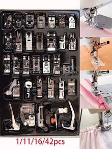 1/11/16/42件縫紉機壓腳套組，適用於Singer、Brother、Janome、Babylock、Elna、New Home等 - 彩色 - 查看 10