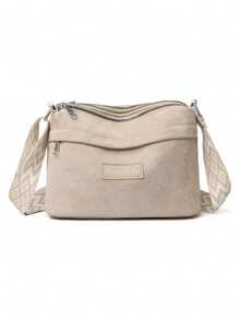 Dedoo Women's Soft Material Crossbody Bag, Middle-Aged Women's Shoulder Bag, Spring/Autumn New Design - Khaki - View 5