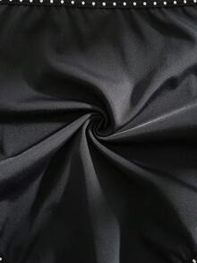 Bragas cómodas con aplicaciones de encaje para mujer de talla grande - Negro - Ver 7