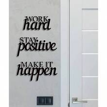 - Juego de arte motivacional para pared, diseo de inchTrabaja duro, mantente positivo, hazlo suceder inch, inspirador para el hogar, oficina, recmara, aula - Redacción inspiradora - Ver 5