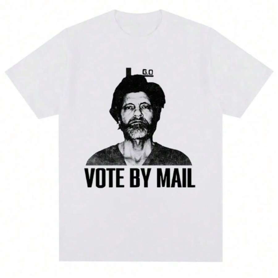 Vote By Mail Unabomber T-Shirt - White - View 1