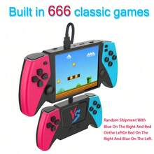 Konsol Game Genggam Retro dengan 600+ Game Klasik, Layar HD 3,8 Inci, Konsol Game Genggam Klasik Merah/Biru dengan Speaker, Pengontrol Nirkabel, Dapat Diisi Ulang, Terhubung ke TV, Hadiah Ulang Tahun dan Natal Terbaik - MultiWarna - View 16