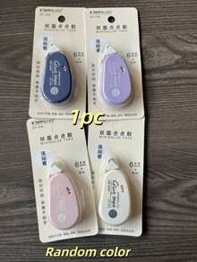 1件裝裝飾性蜂巢紋理膠筆組,包含便攜式膠水塗抹器、無殘留手工膠水,適用於DIY手工、剪貼簿裝飾、可充電文具用品及雙面可擦膠筆,適合學校、辦公室、日記等使用,附紫色裝飾性膠水塗抹器,膠捲長度6m*6mm - 手帳膠帶 - 查看 16