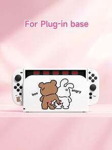 Nuevo accesorio para consola de juegos Switch 2 (2025), 1 pieza funda protectora con estampado de pareja de animales de dibujos animados, compatible con Switch 2, Switch NS/Switch OLED/Lite, accesorio para consola de juegos Switch, bolsa de almacenamiento, funda protectora Switch, regalo romántico para jugadores de Switch - Multicolor - Ver 20