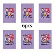 Miniso Huntrix Trio Chibi Towel, "HUNTRIX" Neon Star Print Soft Pure Cotton Towels, Available In 1-Pack, 2-Pack, 3 Packs, 4 Packs, 5 Packs, 6-Pack, Perfect For Bathroom & Home Use - Colocr - View 6