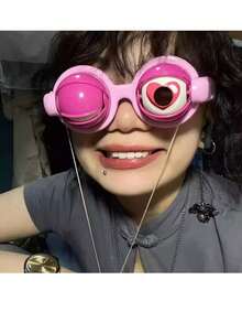 1pc Adjustable Elastic Band Cute Glowing Glasses, ABS Material Fun Glasses, Suitable For Adults And Teens, Perfect Choice For Halloween, Birthday, Holiday Costume Party And Other Occasions - Multicolor - View 9