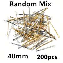 100個 15-40mm 長條形連接件 DIY 珠寶製作配件 適用於耳環和項鍊 - bar connector charms - 查看 8