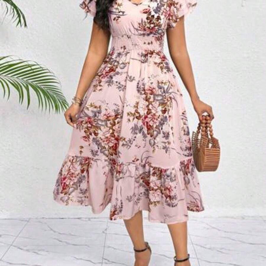 Women Midi Dresses - Rosa - View 1