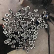 200/100/50/30/20/10入復古銀色雪花輪合金圓形隔珠、扁平隔珠、散珠，適用於珠寶DIY髮飾項鍊手鍊手工藝品 - 古銀色 - 查看 7