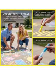 3 Packs Outdoor Chalk Sponge Brush, Thick Sponge Chalk Application Tool, Strong Water Absorption And Uniform Coloring, Suitable For Outdoor Graffiti, Washable Drawing Tool For Children And Adults (Excluding Powder) - A - View 9