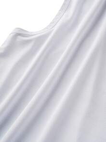 Norcotton Men's Mesh Sleeveless Tank Top, Stretchy Sports Top, Fitness Casual Versatile Tank - White - View 7