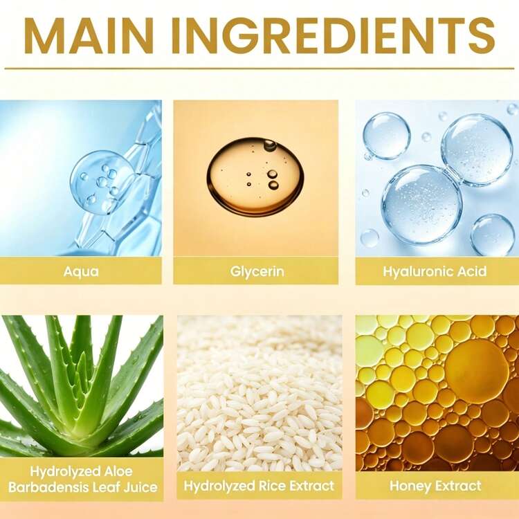 蜂蜜萃取緊緻保濕霜，富含玻尿酸與水解蘆薈葉汁，水解米萃取增強肌膚彈性，提供提拉效果並提升光澤度 - 膏狀 - 查看 6