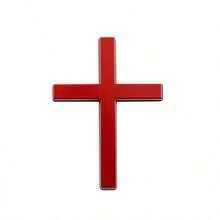 2pcs/1pc 3D Metal Christian Cross Emblem Sticker, Self-Adhesive Jesus Christ Car Badge Decal For Trunk, Tailgate, Side Fender & Rear Exterior Decor, Faith-Inspired Auto Styling Accessory - 1 chiếc (màu đỏ) - Xem 8