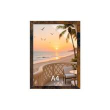 1pc Rustic Style Vintage White/Embroidered Brown Lightweight Picture Frame, American Wall Decor. Retro Poster, Photo, Artwork Framing Frame. Available In 8.5x11/A4/11x14(8x10) Inches (Picture For Reference Only, Randomly Gifted Photo Paper Included) - 1PC - View 15