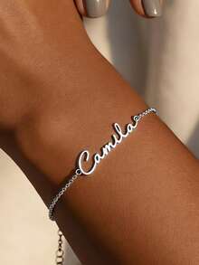 Gelang Topi Wisuda dengan Nama yang Dipersonalisasi, Gelang Wanita, Perhiasan Wisuda Stainless Steel Ukir Kustom, Hadiah Wisuda Minimalis dari Stainless Steel untuknya - MultiWarna - View 4