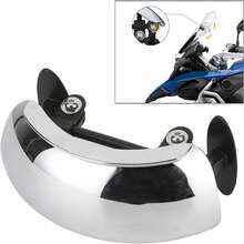 Espejo retrovisor de visión completa gran angular sin puntos ciegos universal para motocicleta y vehículo todoterreno, espejo retrovisor a prueba de golpes, accesorio de conducción para motocicleta y uso al aire libre - Plateado - Ver 3
