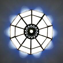 1pc Geometric Cube Style Colorful Glass Lampshade, Top Diameter 1cm, Bottom Diameter 20cm, For Table Lamp, Pendant Light, Wall Lamp, Ceiling Light Replacement - Style 28 - View 3