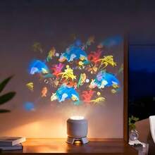 360° Rotating LED Starry Ocean Projection Night Light, Dynamic Projector, USB Plug-In Atmosphere Lamp, Bedroom Living Room Game Room Decorative Light, Ocean Creature Theme Projector, Christmas Valentine's Day Birthday Gift, Top Choice Bedroom Ceiling Light - Multicolor - View 6