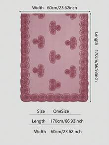 1pc Women's Rose Embroidery Mesh Lace Scarf, Fashionable Elegant Headscarf, Beach Vacation Decorative Lightweight Shawl - Multicolor - View 7