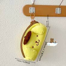 (Authorized) Sanrio Pudding Dog Large Capacity Study And Office Storage Box - Yellow Pencil Case With Zipper Closure, Perfect For Sanrio Fans - Ideal Gift For Birthday, Back To School Or Workspace Decor, Back To School, Novelty Design, Secure Closure, Zipper Pouch, Kawaii Lovers, Durable Fabric - A - View 1