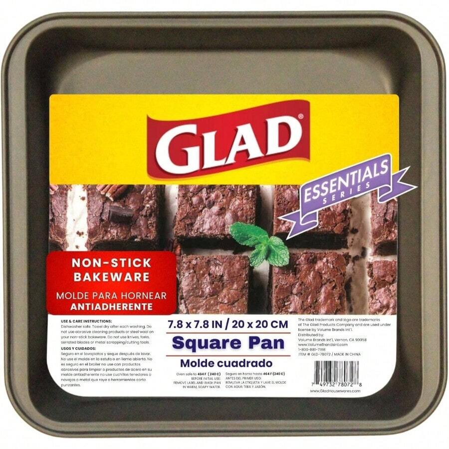 Molde para Hornear De 20x 20 Recubrimiento Antiadherente Molde para Brownies Postres Pan Molde para Pastel Molde de Aluminio para Hornear Platillos Dulces y Salados 1 Pieza - plateado - Ver 1