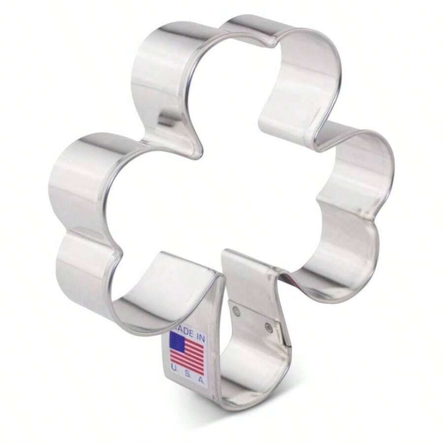 ''s Day Irish Shamrock Cutter - - 4 Inch - US Tin Plated Steel - inicial - Ver 1