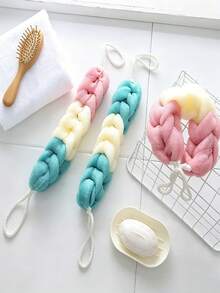 Long Back Scrubbing Towel, Stretchable Back Exfoliating Body Brush With Pull Rope, Bath Sponge/Bath Ball/Foaming Net, Ideal Choice For Bathing, Helps You Have Silky Smooth Skin, Daily Essential - Multicolor - View 7