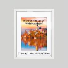1pc European Minimalist Style White/Black Picture Frame, Tabletop/Wall Mount, Horizontal/Vertical, Optional 8.5x11/A4/11x14(8x10) Inches, Suitable For Bedroom/Living Room/Study Wall Decoration, Family Portrait/Parent-Child Growth Record, Personal Portrait/Landscape/Architecture Photo Collection And Display - 1PC - View 17