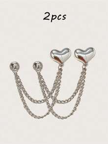 1/2/4pcs Adjustable Pant Clips And Sleeve Clips, Removable Leg Clips For Pants And T-Shirts, With Chain Clips, No Sewing Needed To Shorten Pant Legs, Sturdy Clips, Multi-Functional Clips, Shirt Clips To Tighten T-Shirt Hem, Neckline And Pant Legs, Fashion Accessories For Women - Multicolor - View 10