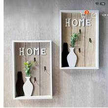 Ins Wall-Mounted Key Storage Box, Creative Wooden Wall Hanging Decor For Living Room, Entryway, Shoe Cabinet, New Style - Multicolor - View 3