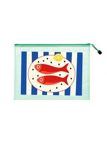 Waterproof Fashion Beach Bag With Cute Fish Pattern And Lemon Decor, Ocean Theme Large Capacity Transparent Makeup Bag With Nylon Zipper, Lightweight Sun-Protective Storage Pouch, Multi-Functional Organizer Bag, Perfect For Swimming, Beach, Diving And Summer Vacation, Back To School Season, Gift For Friends, Family, Besties, Classmates, Unique Birthday Gift, Holiday Gift, Party Gift And Back To School Gift - Multicolor - View 12