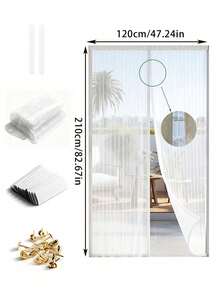 Magnetic Screen Door, Magnetic Closure, Insect-Proof & Breathable, Thickened Mesh, Pet-Friendly, Suitable For Front Door, Sliding Door, Fly Screen, Fly Curtain, RV Accessories, Fly Net, Mosquito Net, Screen Door, Fly Net/Insect-Proof Screen - Multicolor - View 21