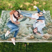 1pc Turtle Pattern Beach Mat, Extra Large Beach Mat, Lightweight And Durable. Perfect For Travel, Camping And Picnic. Adult Extra Large Size. Perfect For Beach And Outdoor Adventures - Style8 - View 3