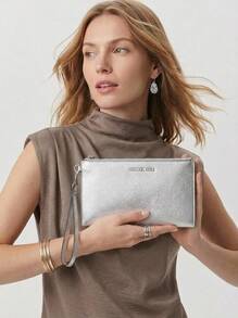 Michael Kors Women's Premium Portable Easy To Clean Sports Shopping Commuting 35F4STVW3L-SILVER - Silver - View 1