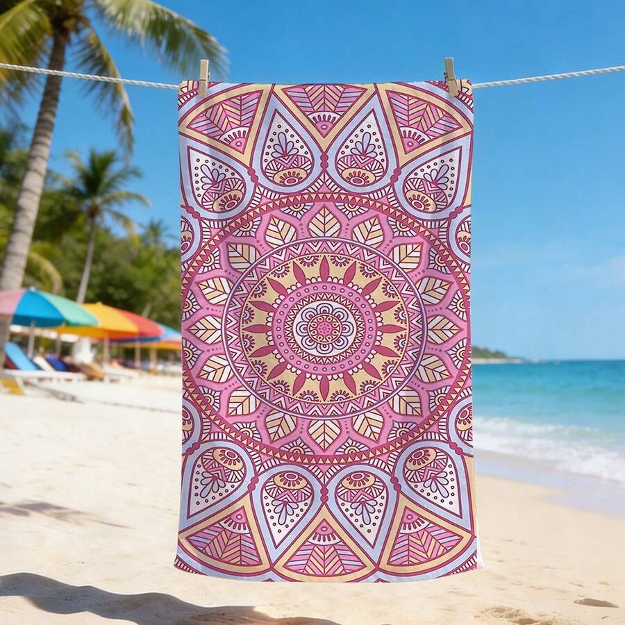 1 buah Handuk Pantai Mikrofiber Motif Lumba-lumba 3D Realistis, Cepat Kering, Tahan Pasir, Sangat Menyerap, Handuk Renang, Selimut Pantai Persegi Panjang Besar untuk Liburan Musim Panas, Kolam Renang, Perjalanan, Berkemah, dan Mandi - MultiWarna - View 1