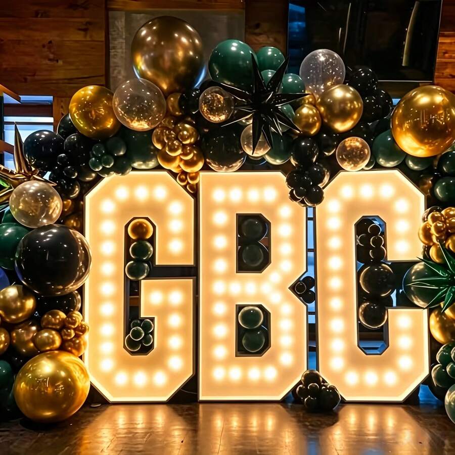 1pc 3FT/91.5cm Marquee Lightup Numbers, Large Light Up Numbers For 1st 5th 20th 35th 40th 50th 60th Birthday Party Decorations, Giant Light Up Number With Cool White Lights For Anniversary Decor, 4 Feet Mosaic Numbers With LED Lights DIY Kit(0-9) - 暖色 - 查看 1