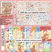 10 Different Scene Stickers, No Repeated Scenes, 10 Scenes/Reference Images X 16 Stickers, Miniature Scene Sticker Collection, Creative House Scene Stickers Suitable For Planner Use, Christmas And New Year Gift - A - View 10