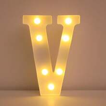 16cm 家居裝飾白色發光 A-Z LED 字母燈,電池供電,臥室裝飾字母夜燈,婚禮裝飾,生日派對裝飾,女孩房/兒童房裝飾字母燈,節日居家酒吧裝飾字母燈,字母燈 - 21cm白色 - 查看 18