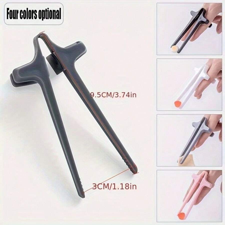 2pcs Reusable Finger Forks, Snack Clips For Potato Chips, Hands-Free Kitchen Tool, Suitable For Home And Dorm, Kitchen Gadget - Multicolor - View 1