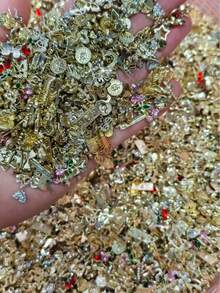 30件金色美甲裝飾與水鑽，適用於美甲設計，包含金色金屬蝴蝶結、櫻花、星星、愛心花朵美甲裝飾美甲飾品 - 彩色 - 查看 2