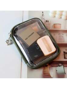 Easy Storage Small Pouch Coin Lipstick Data Cable Organizer Bag Portable Mini Travel Makeup Bag Transparent Makeup Bag Hot Large Capacity Makeup Bag Toiletry Bag - Multicolor - View 2
